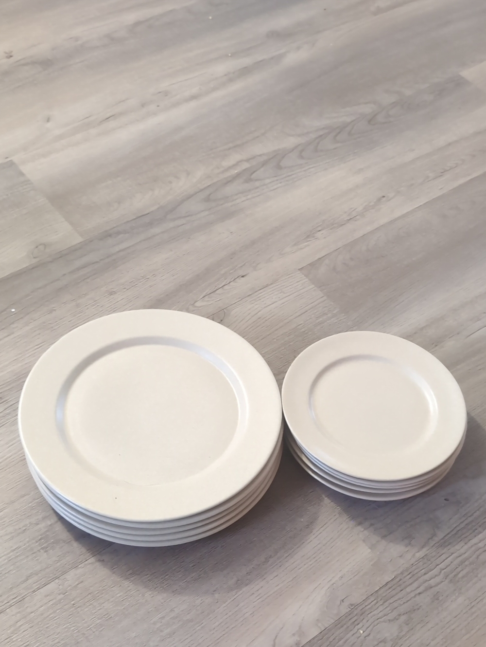 Libbey Tableware Cream Stoneware Plates 10-Piece Set - Dinner & Side